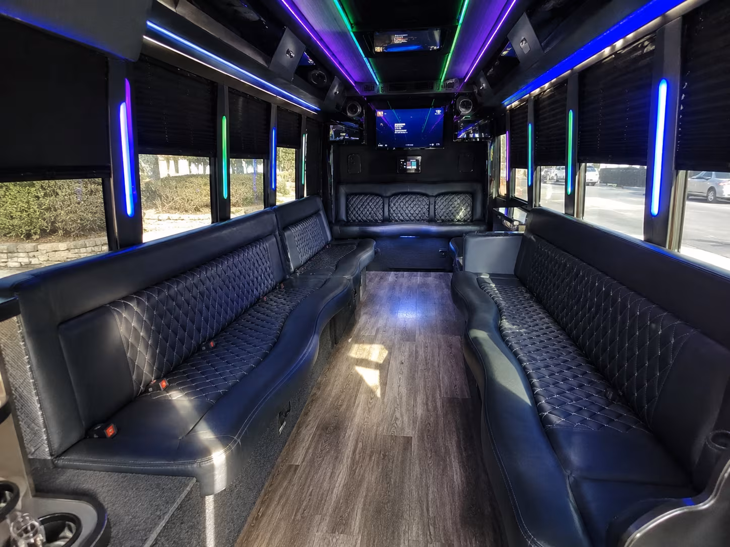 norfolk 15 passenger party bus interior