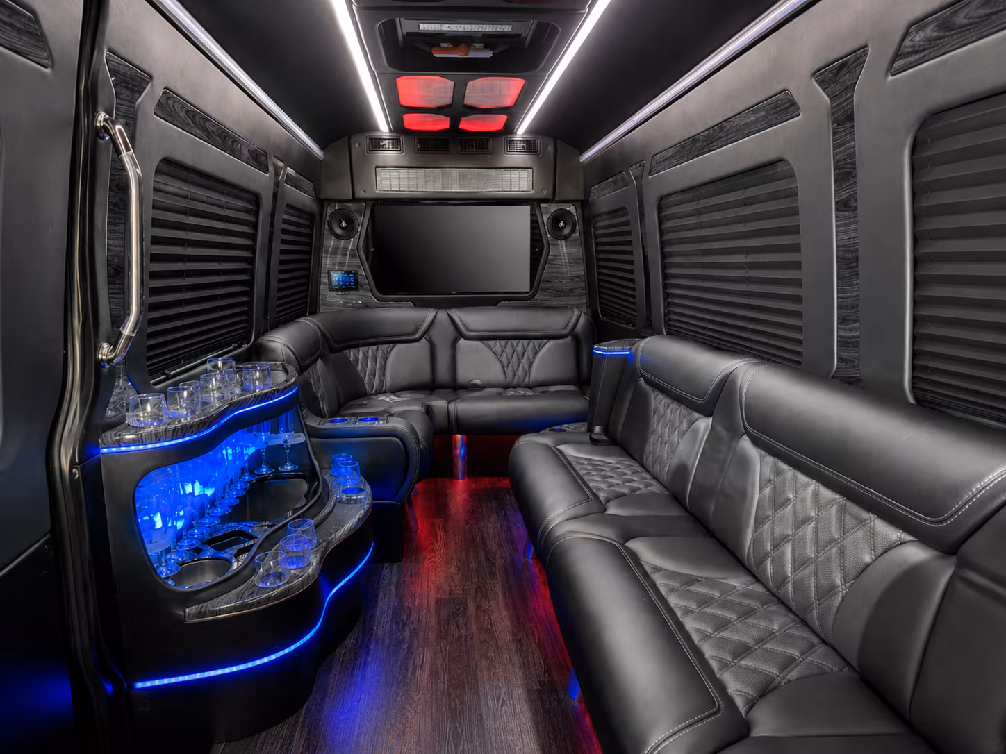 norfolk 20 passenger party bus interior
