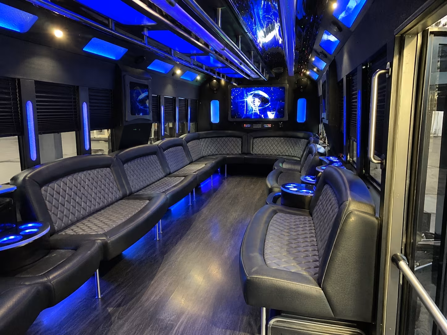 norfolk 28 passenger party bus interior