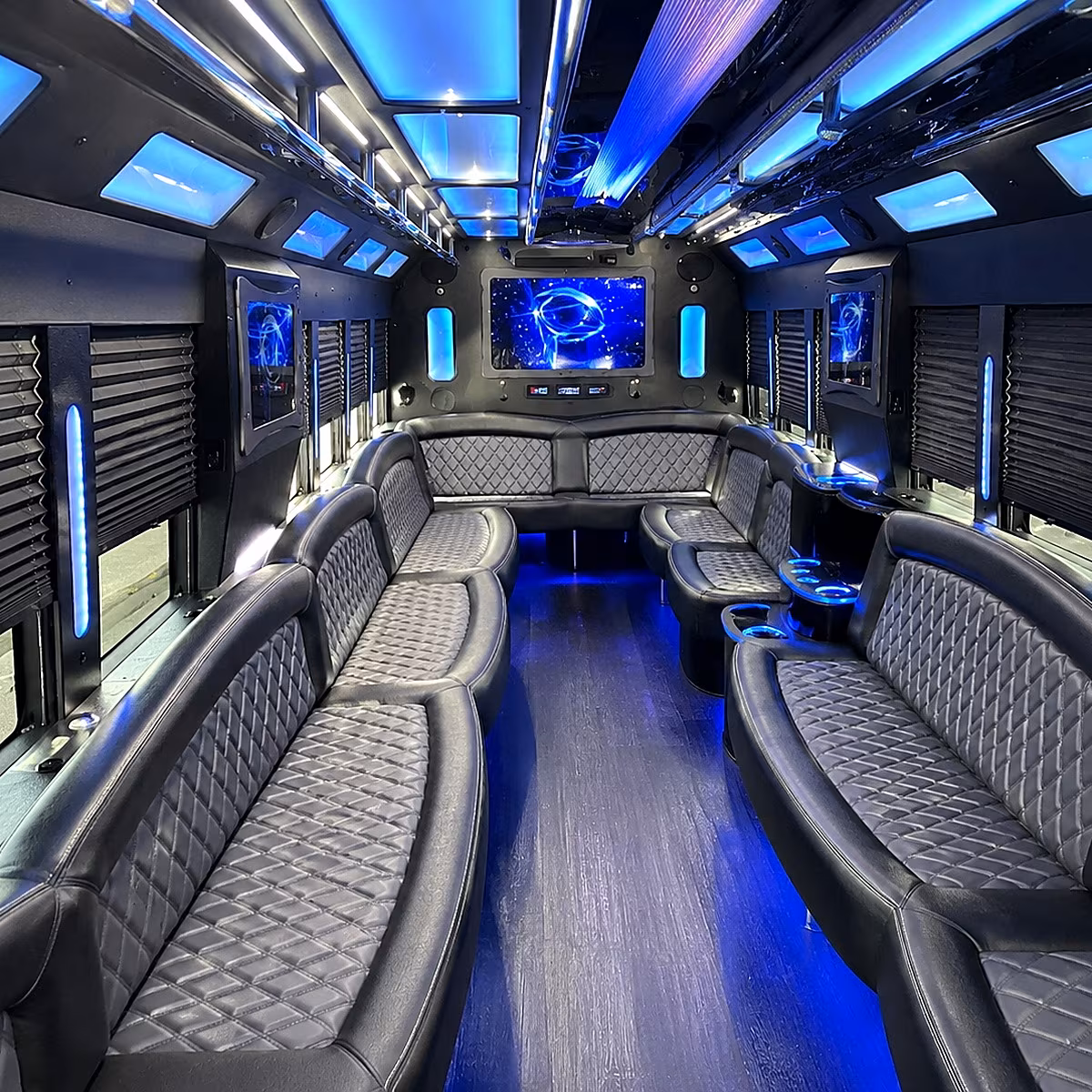 norfolk 50 passenger party bus interior